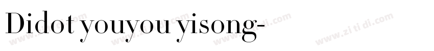 Didot youyou yisong字体转换